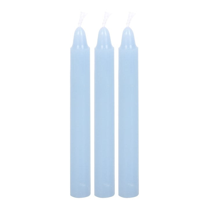 Pack of 12 Harmony Spell Candles – Light Blue Ritual Set