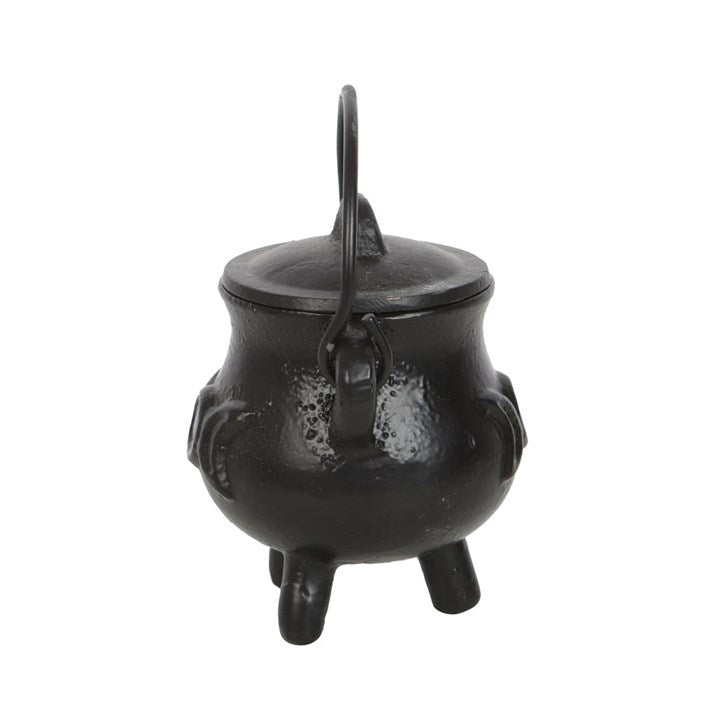 7.5cm Cast Iron Cauldron with Triple Moon – Witch’s Ritual Vessel