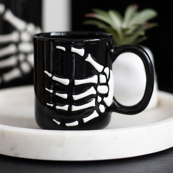 Skeleton Hand Mug – Gothic Coffee Cup for the Undead at Heart