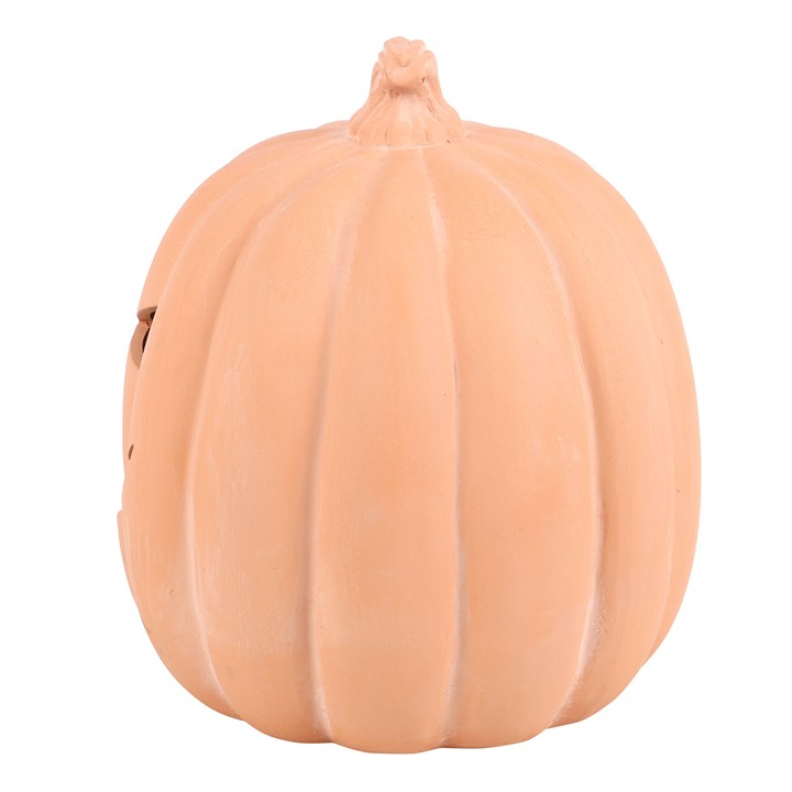 22cm Terracotta Pumpkin Ornament – Reusable Halloween Deco