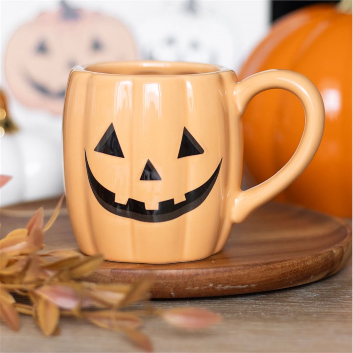Jack-o'-Lantern Pumpkin Shaped Mug – Halloween Witchcraft Drinkware