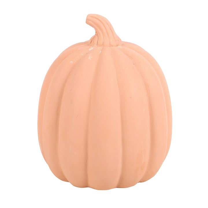 15cm Terracotta Pumpkin Ornament – No-Carve Halloween Decor