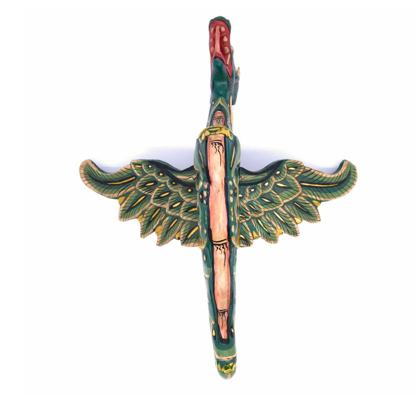 Summon fierce protection and ancient wisdom with this Flying Dragon Spirit Guardian Mobile, a powerful symbol of courage, strength, and spiritual guardianship. Handcrafted in Bali and painted in vibrant colours with shimmering gold accents, this dragon is more than décor—it is a sacred protector.