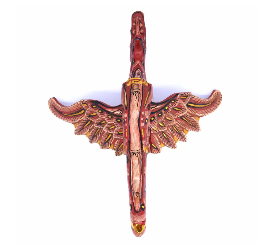 Summon fierce protection and ancient wisdom with this Flying Dragon Spirit Guardian Mobile, a powerful symbol of courage, strength, and spiritual guardianship. Handcrafted in Bali and painted in vibrant colours with shimmering gold accents, this dragon is more than décor—it is a sacred protector.