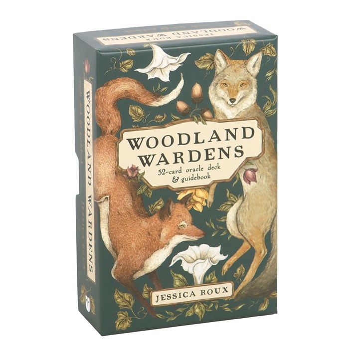 From the creator of Floriography comes an enchanting oracle deck and guidebook, richly illustrated and steeped in the magic of woodland creatures and plants. Rooted in mythology, folklore, and timeless tales, each card pairs an animal with a plant—like the hare with the oak, the finch with the peach, or the hawk with the thistle—offering profound messages. Artist Jessica Roux’s intricate, evocative artwork invites you into a mystical realm, providing wisdom, guidance, and a deep connection to the spirit of