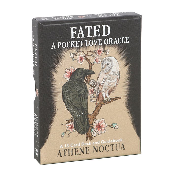 Whispered by fate and wrapped in enchantment, The Fated: A Pocket Love Oracle by Athene Noctua is your mystical guide to the heart’s deepest questions. This 13-card oracle deck, paired with a charming guidebook, offers quick, clear insights into love, relationships, and romantic destiny. Each pocket-sized card is beautifully illustrated, making it perfect for daily divination, travel altars, or spontaneous readings. Whether you're seeking clarity, closure, or cosmic confirmation, let these cards unveil the