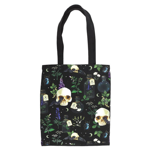 Carry your essentials with enchantment using this striking polycotton tote bag, adorned with a captivating gothic botanical design. Crafted to be both light and sturdy, it’s ideal for daily adventures or as a spellbinding gift for those drawn to the mystical. Made from 95% polyester and 5% cotton.