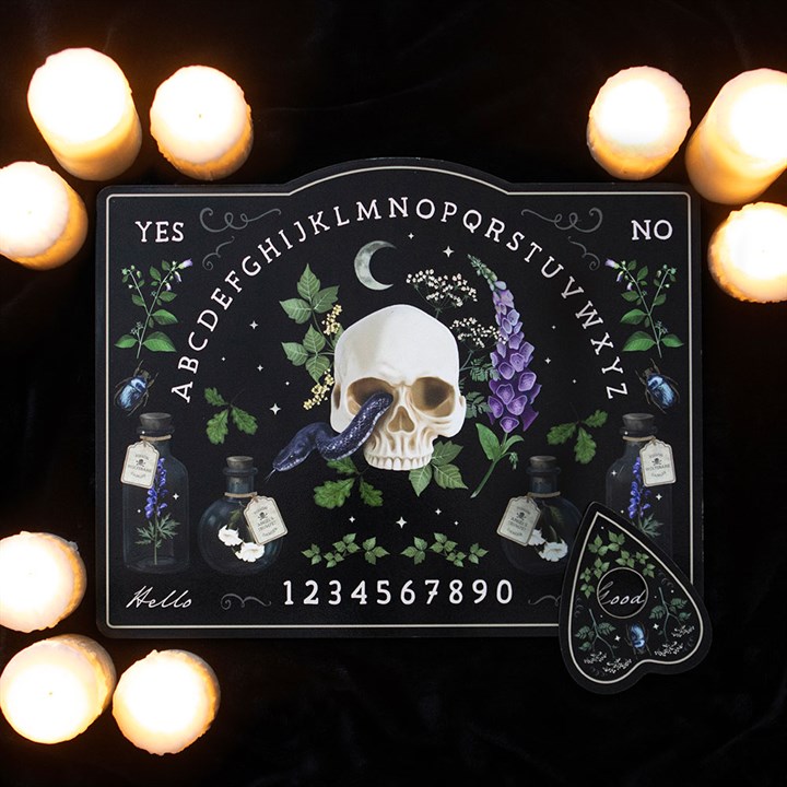 Step into the realm of enchantment with the Poisonous Plants Talking Board. Adorned with a captivating design of deadly flora, this board invites whispers from the unseen. Ideal for mystical gatherings or as a spellbinding centerpiece, its intricate artwork weaves an aura of mystery and intrigue, perfect for those who dare to explore the darker side of nature’s secrets.