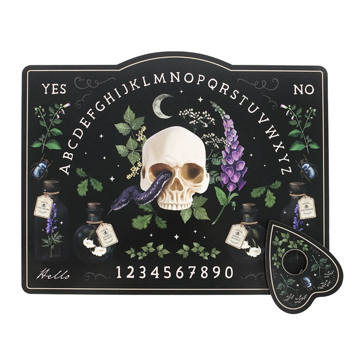 Step into the realm of enchantment with the Poisonous Plants Talking Board. Adorned with a captivating design of deadly flora, this board invites whispers from the unseen. Ideal for mystical gatherings or as a spellbinding centerpiece, its intricate artwork weaves an aura of mystery and intrigue, perfect for those who dare to explore the darker side of nature’s secrets.