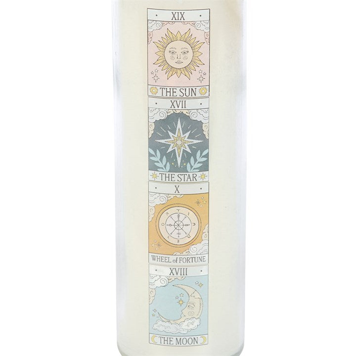 Vintage Tarot Rose Tube Candle | Mystical Tarot-Inspired Rose Candle