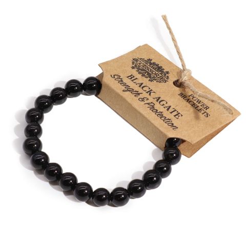 Power Bracelet – Black Agate for Protection, Strength & Grounding