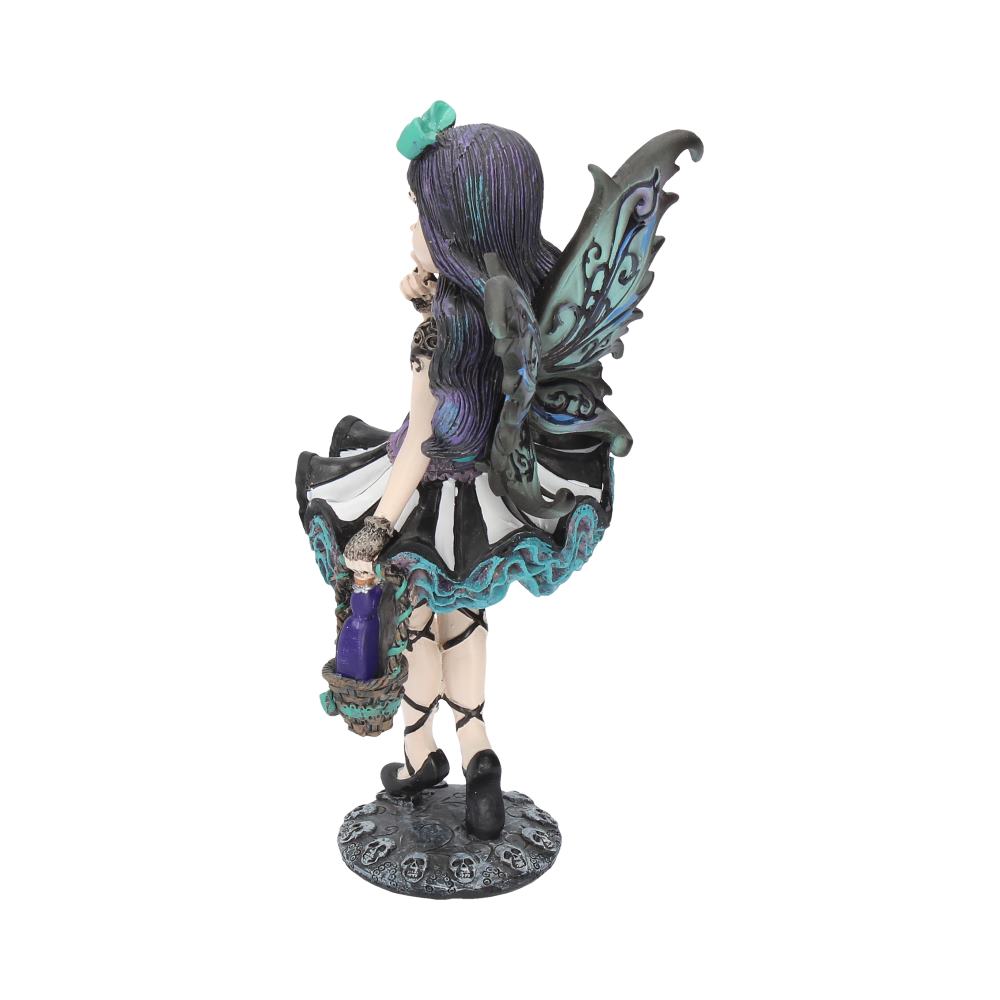 Adeline, the Enchantress of Sorrow, stands draped in a shimmering turquoise tutu, her delicate hands cradling a basket brimming with symbolic poison — a potion of protection or peril, depending on the will of the moon. Her gaze is distant, seeking solace in unseen realms. Cast in the finest resin and lovingly hand-painted, she is more than décor — she is a whisper of old magick made form. A perfect altar companion or mystical gift for the spellbound soul.
Size: 16.5cm