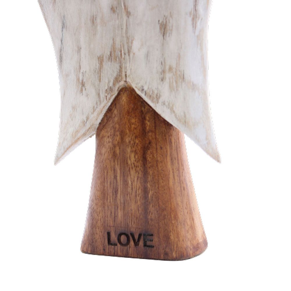 Hati-Hati Love Angel 20cm – Hand-Carved Wooden Angel of Care and Affection