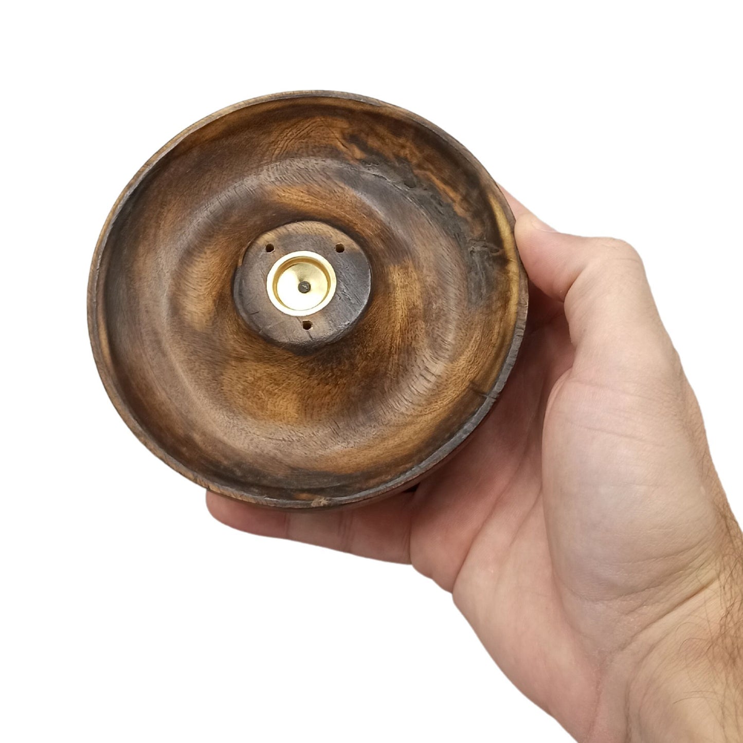 Incense Stick & Cone Burner Disc – Round Wood Holder