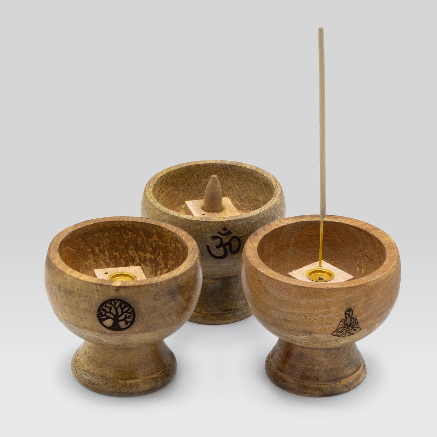 Ritual Bowl Incense Holder with OM Symbol – For Sticks & Cones