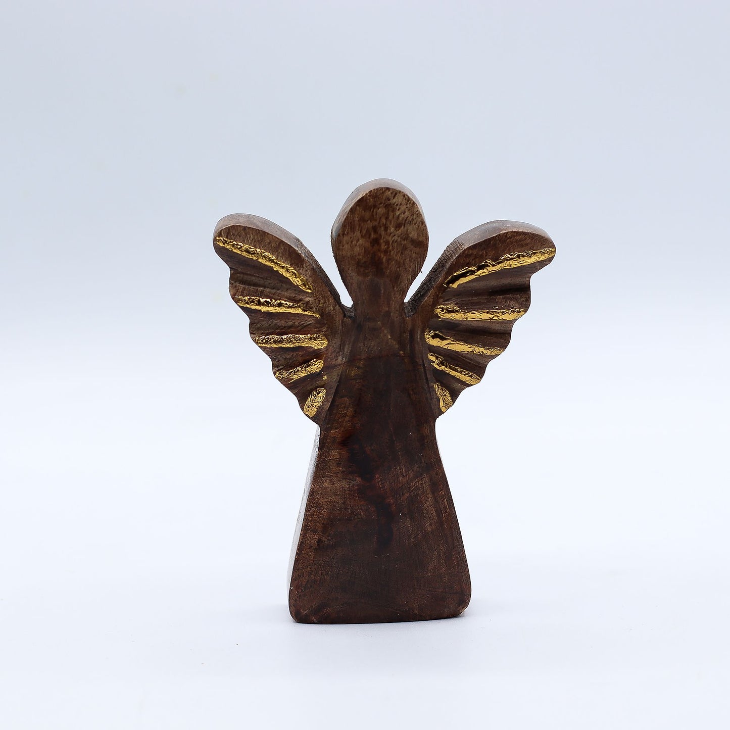 Small Mango Wood Angel – Gold Decor