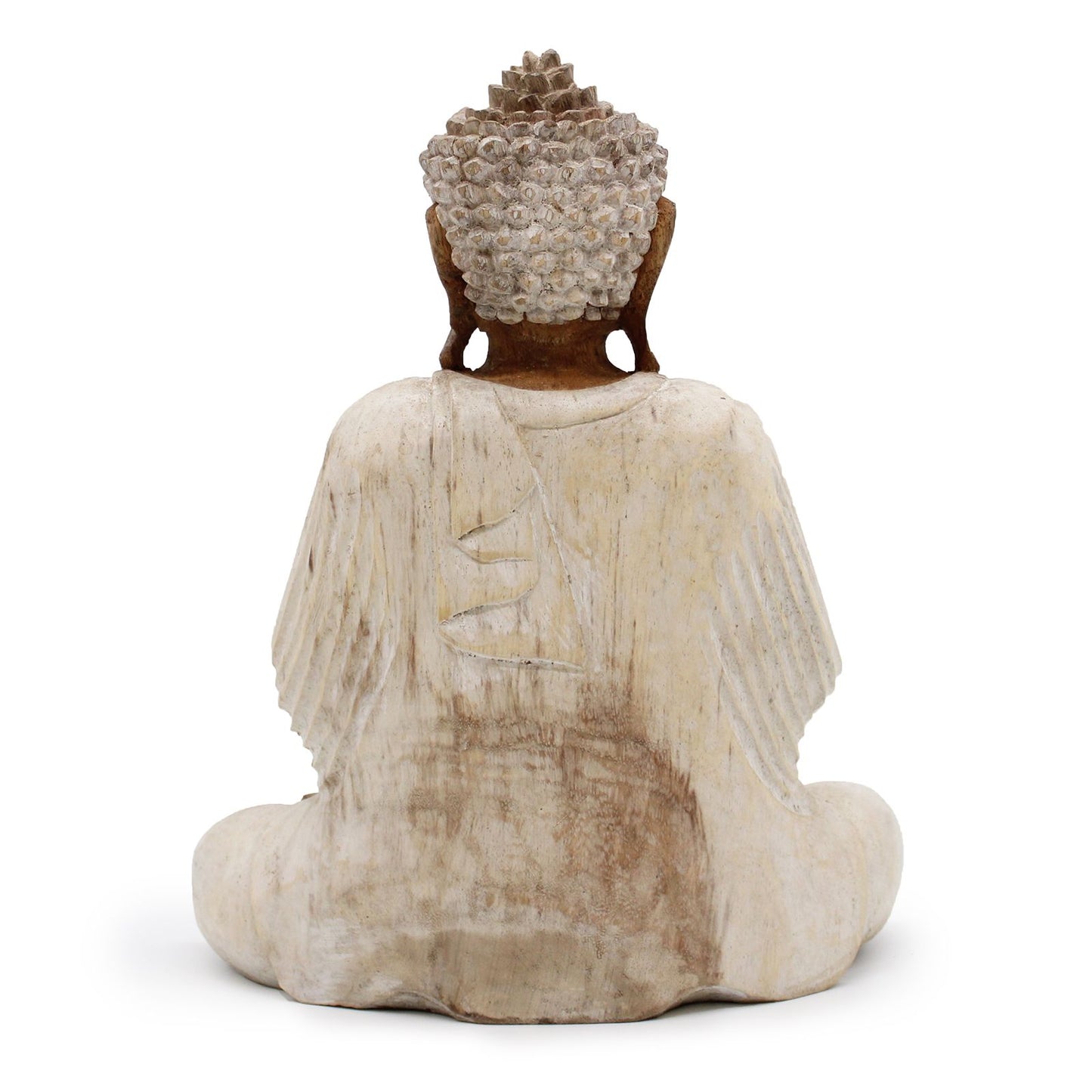 Buddha Statue Whitewash – 30cm Teaching Transmission
