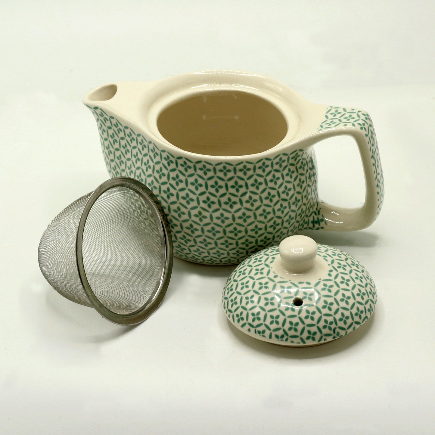 Small Herbal Teapot – Green Mosaic | The Witches Garden