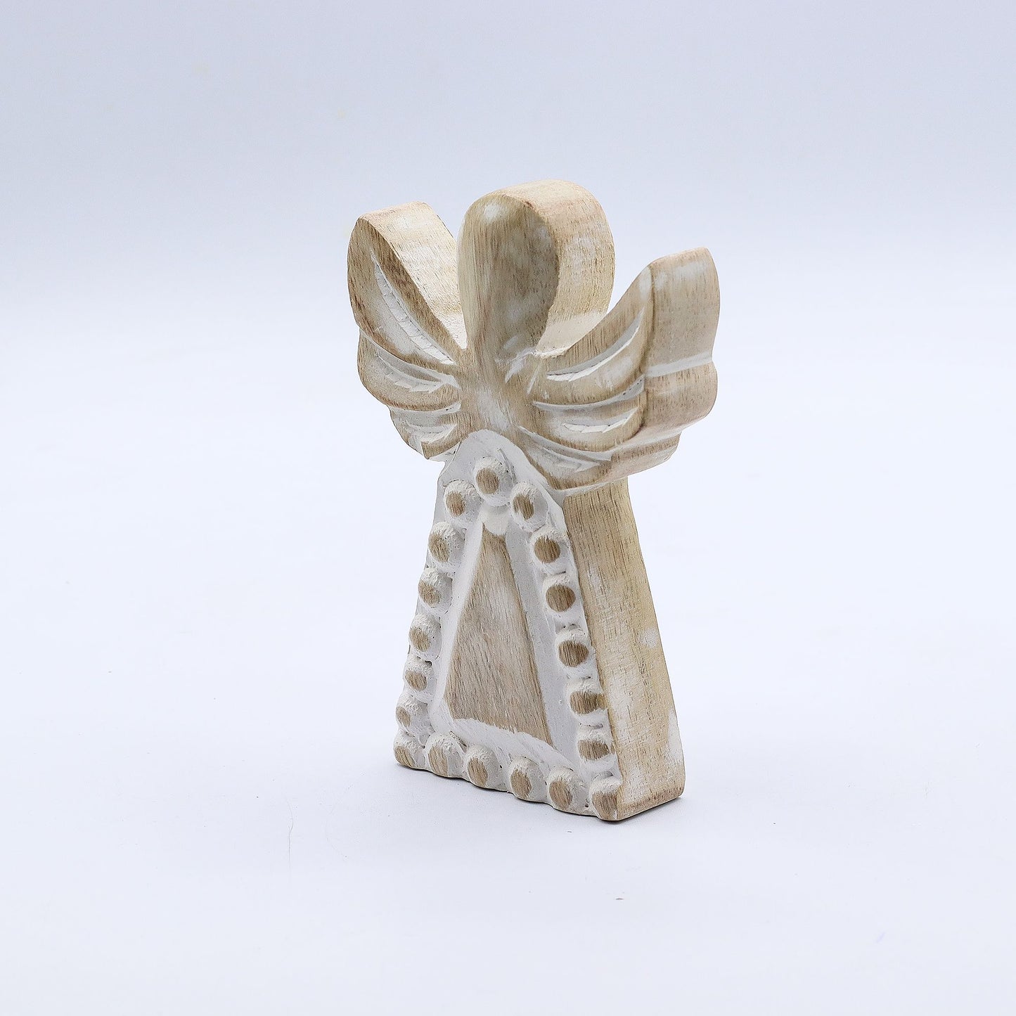 Mango Wood Angel – Whitewash Finish