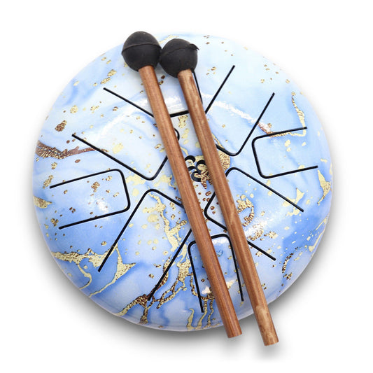 Drum Blue Sky Om - 18cm | Throat Chakra Sound Healing Drum