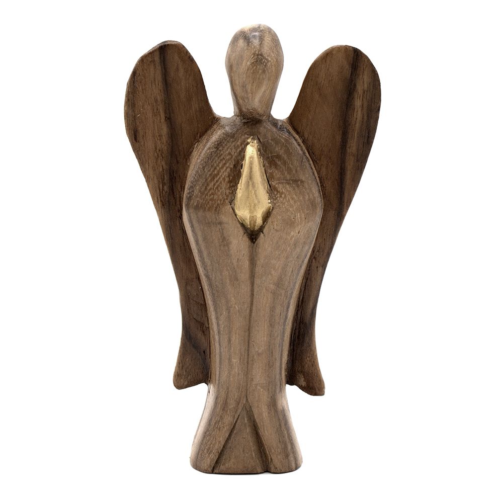 “Hati-hati” means “take care” in Indonesian – a tender blessing embodied in these hand-carved angels.
This Hati-Hati Friendship Angel stands 15cm tall and is lovingly hand-carved by skilled artisans in rural Indonesia. Each angel is sun-dried, polished, and delicately painted, carrying the spirit of care, kindness, and enduring friendship.
The Indonesian phrase hati-hati is traditionally used as a heartfelt reminder to “take care.” These angels transform that intention into a tangible blessing, offering c