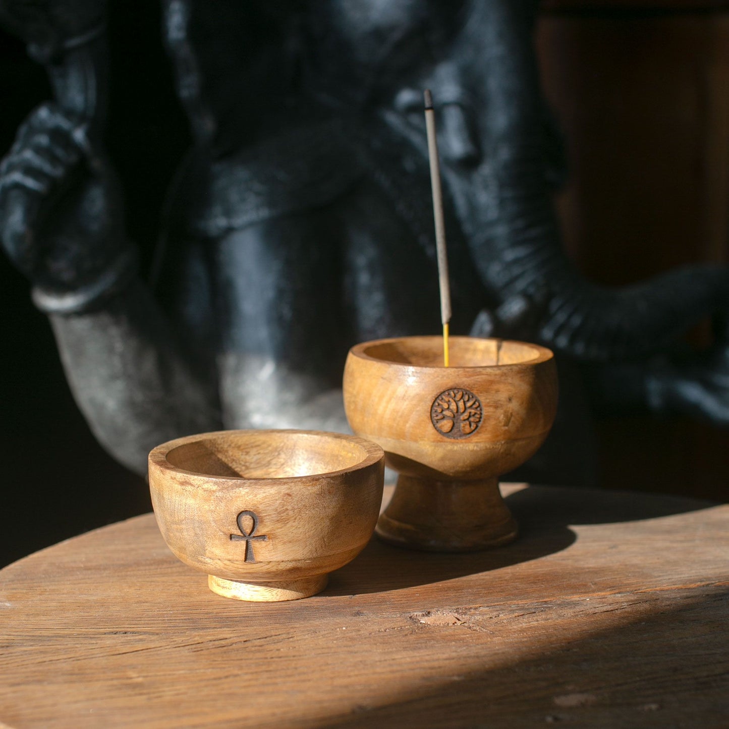 Ritual Bowl Incense Holder with OM Symbol – For Sticks & Cones