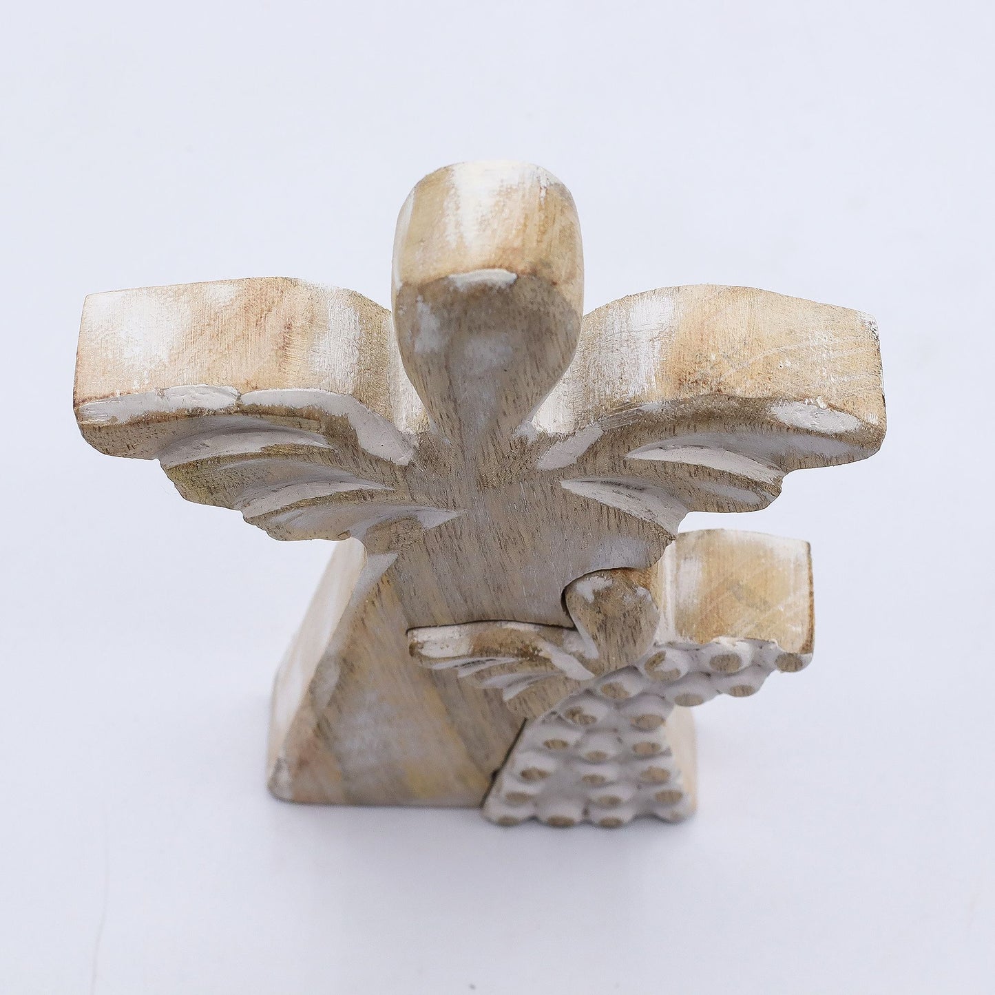 Mango Wood Angel in Angel – Whitewash Finish