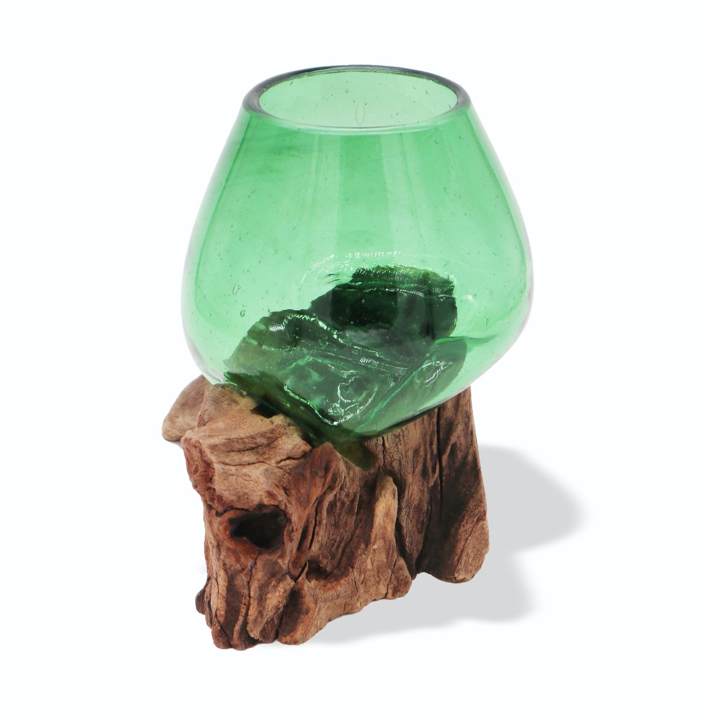 Recycled Beer Bottles – Small Bowl on Wood