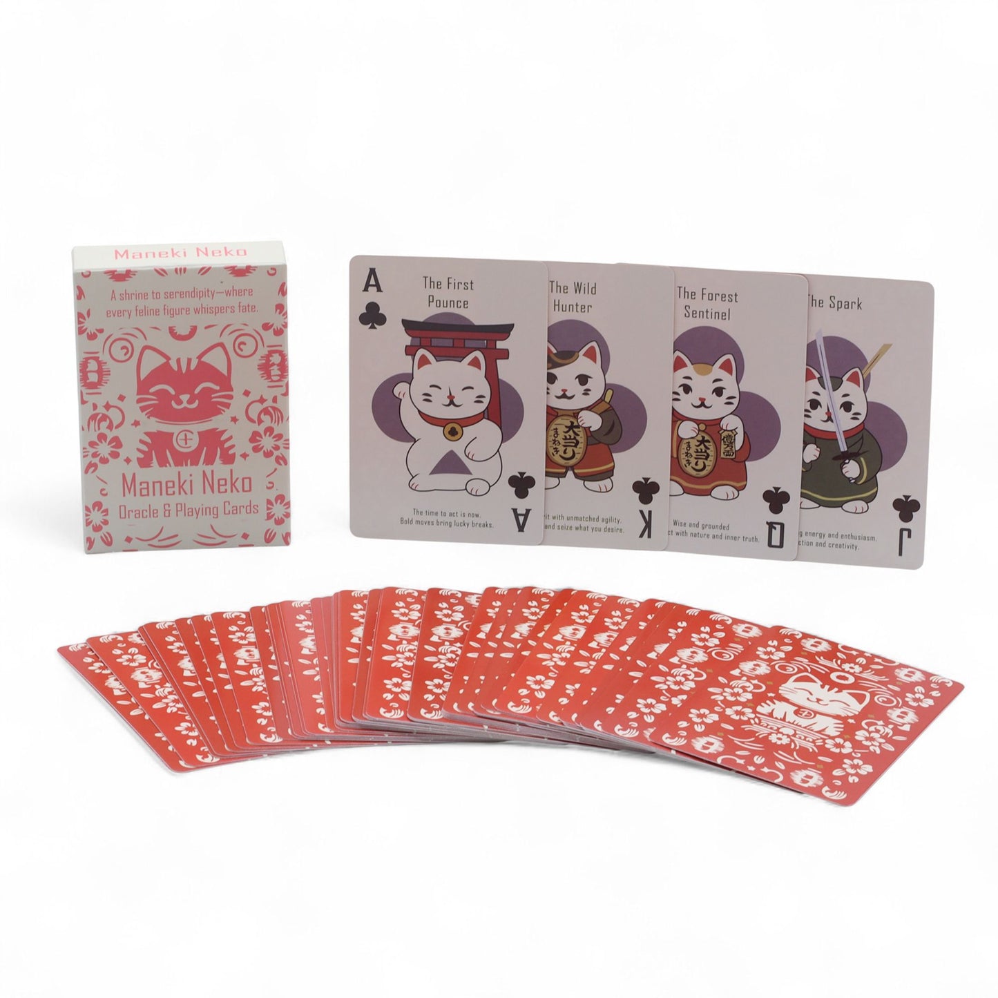 Fortune Cats Card Deck – Maneki Neko Japanese Folklore 54-Card Set