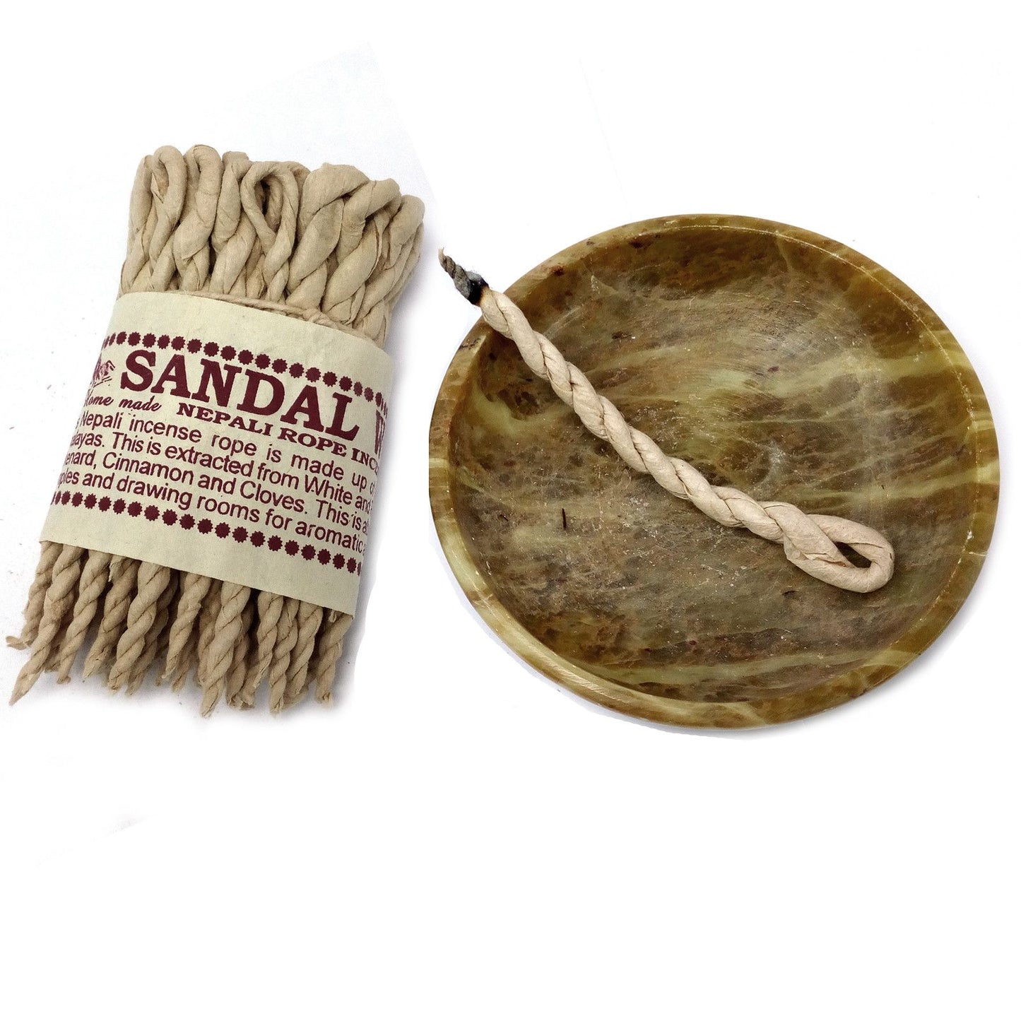 Sandalwood & Spice Rope Incense – Sacred Herbal Aroma
