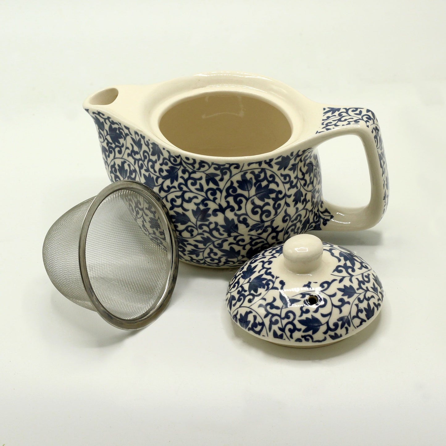 Small Herbal Teapot – Blue Pattern | The Witches Garden