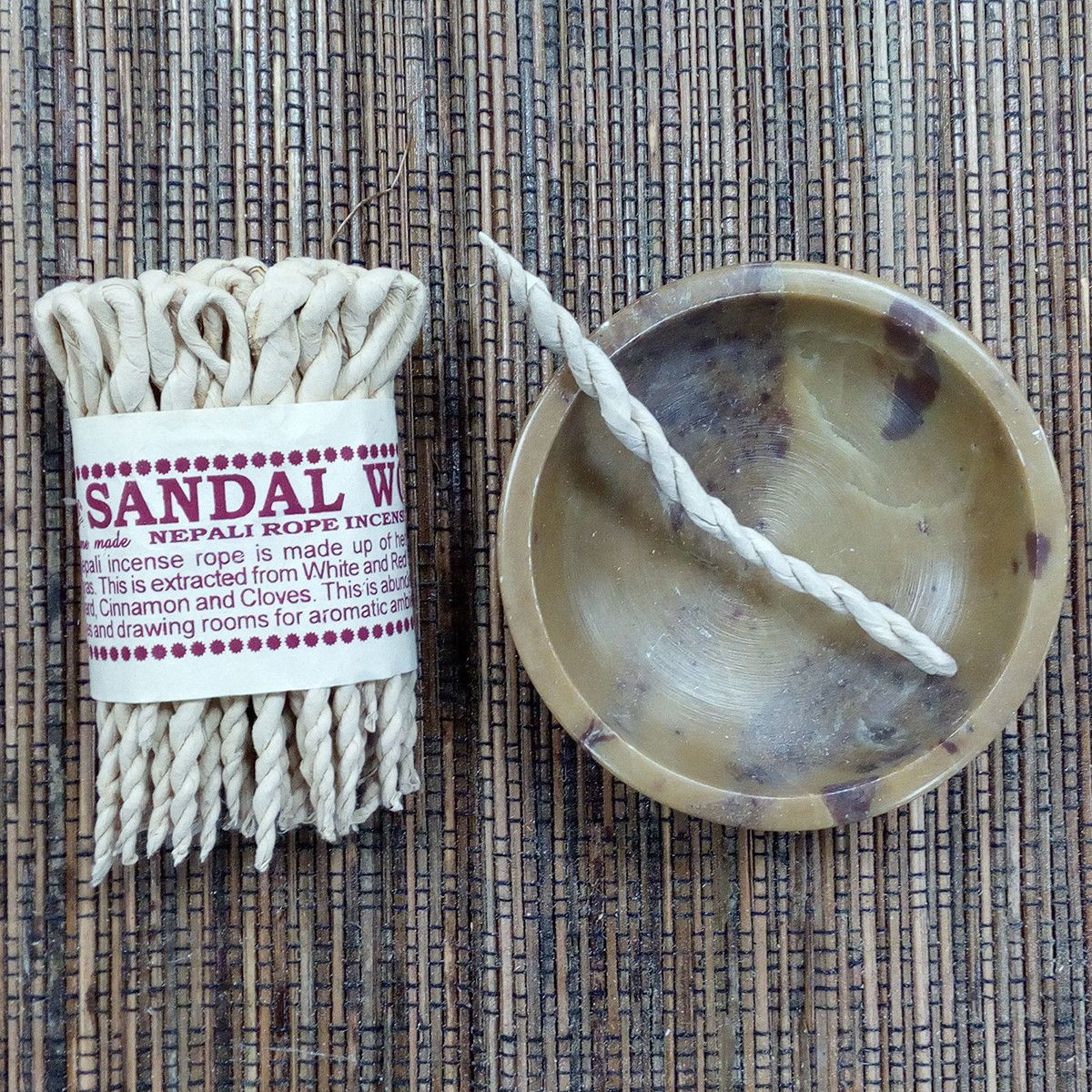 Sandalwood & Spice Rope Incense – Sacred Herbal Aroma