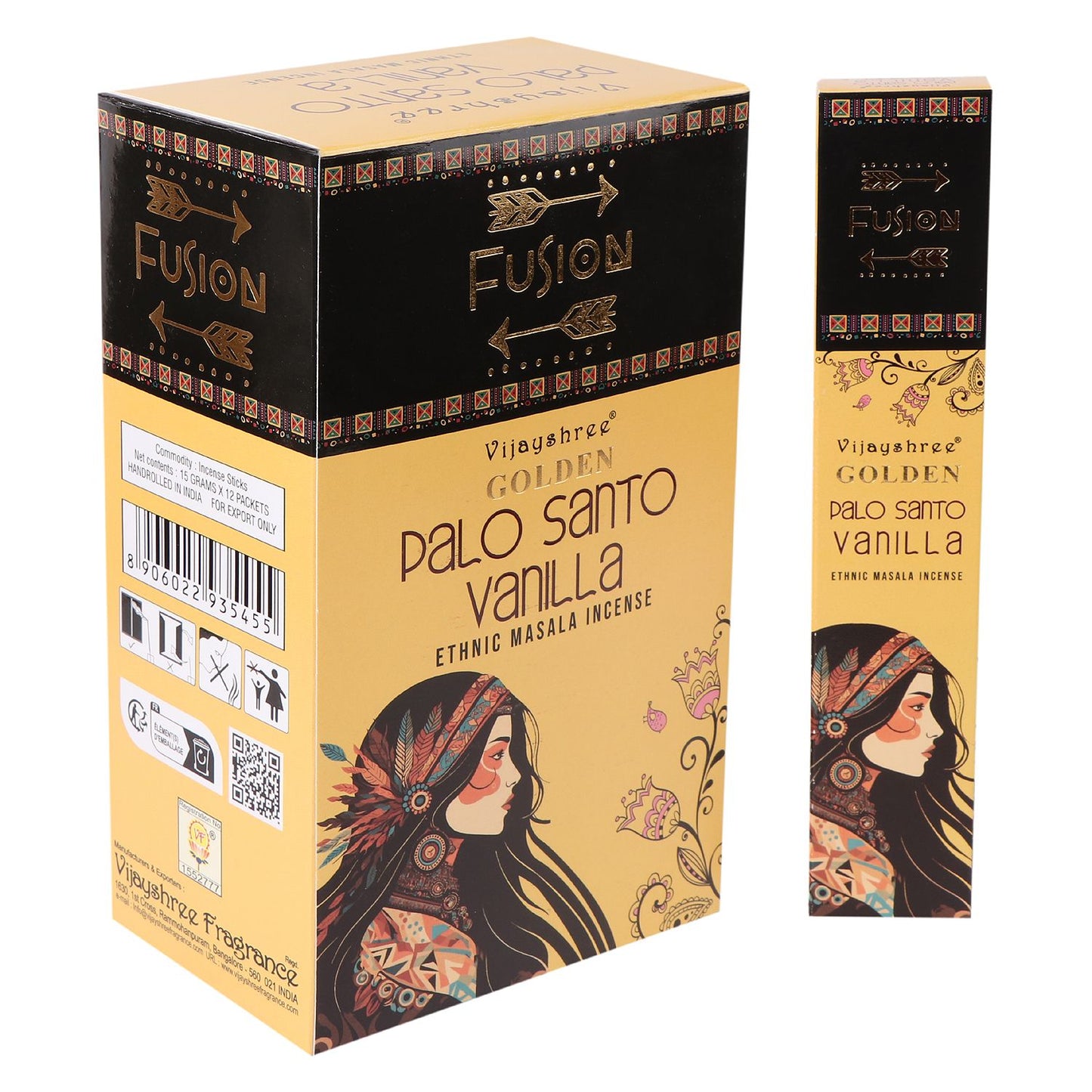 Vijayshree Golden Masala Incense – Palo Santo Fusion: Vanilla