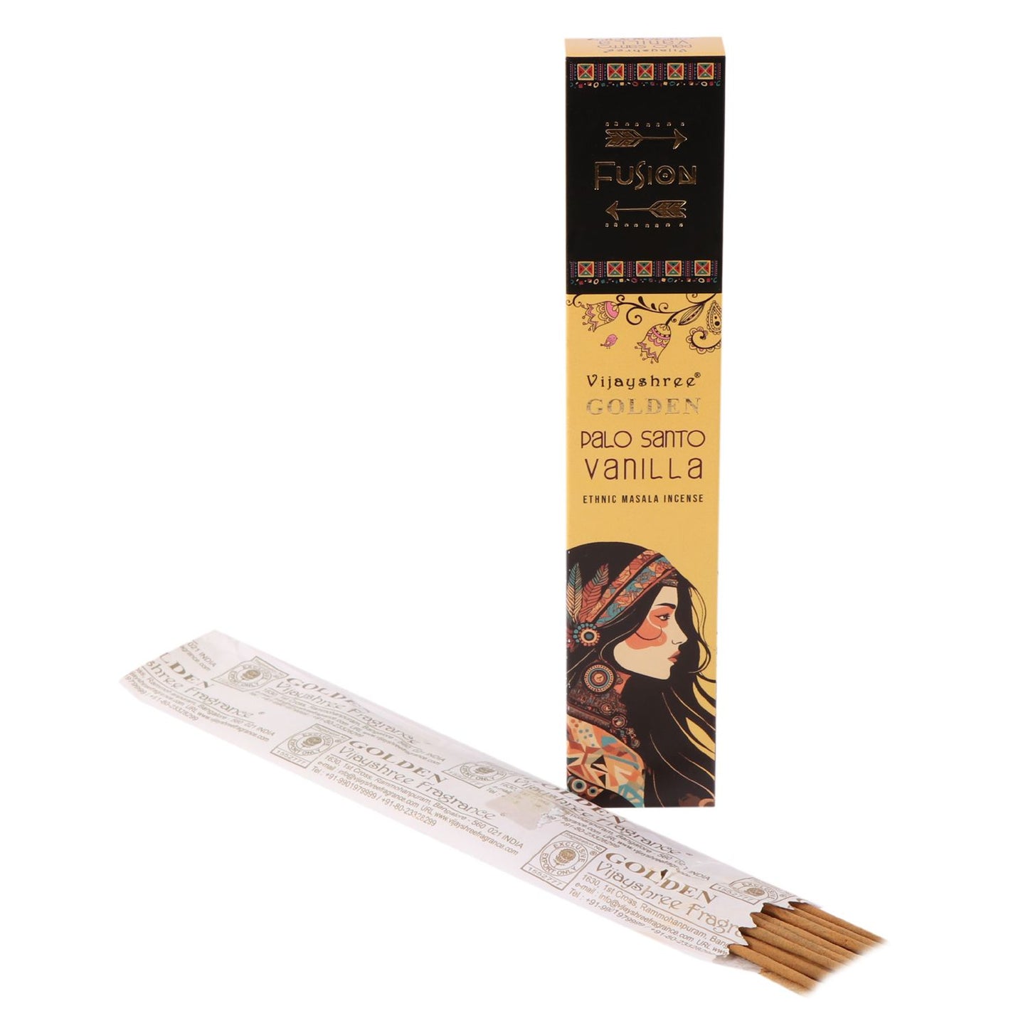 Vijayshree Golden Masala Incense – Palo Santo Fusion: Vanilla