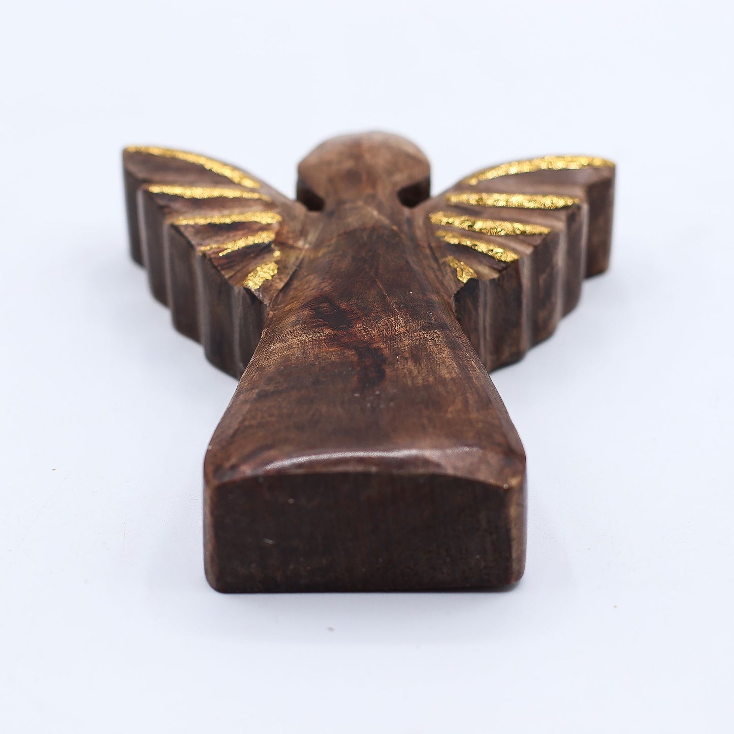 Small Mango Wood Angel – Gold Decor