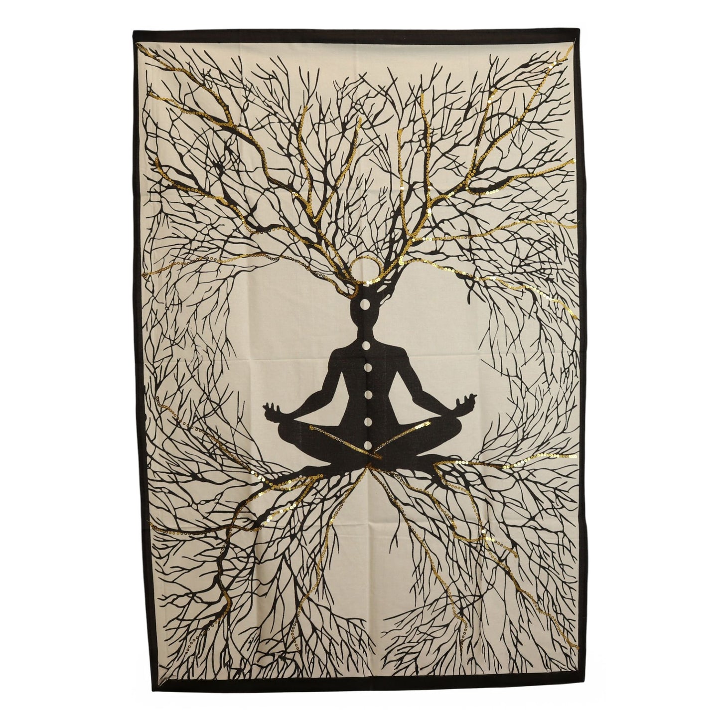 Invite grounding energy and chakra alignment into your sacred space with this Chakra Earth Connection Cotton Wall Art, a vibrant tapestry designed to harmonise the body’s energy centres with the stabilising power of the earth. Rich colours, symbolic detailing, and earthy tones create a soothing visual flow that supports meditation, balance, and mindful living.
Handmade in India and sized at 70 x 110 cm, this lightweight cotton hanging is easy to display, making it perfect for yoga rooms, meditation areas,
