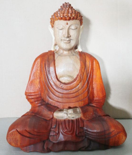 Hand Carved Buddha Statue – 30cm Hand Down