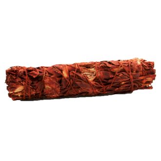 From The Witches’ Garden comes a potent tool of elemental strength — the Dragon’s Blood Sage Smudge Stick. Measuring approximately 15cm, this sacred bundle combines white sage, revered for its purifying power, with dragon’s blood resin, known for its deep protective energy and spiritual potency.
When burned, the rich crimson resin enhances the sage’s cleansing ability, amplifying intention, protection, and courage. Use this smudge stick to banish negativity, empower your rituals, or charge your space with