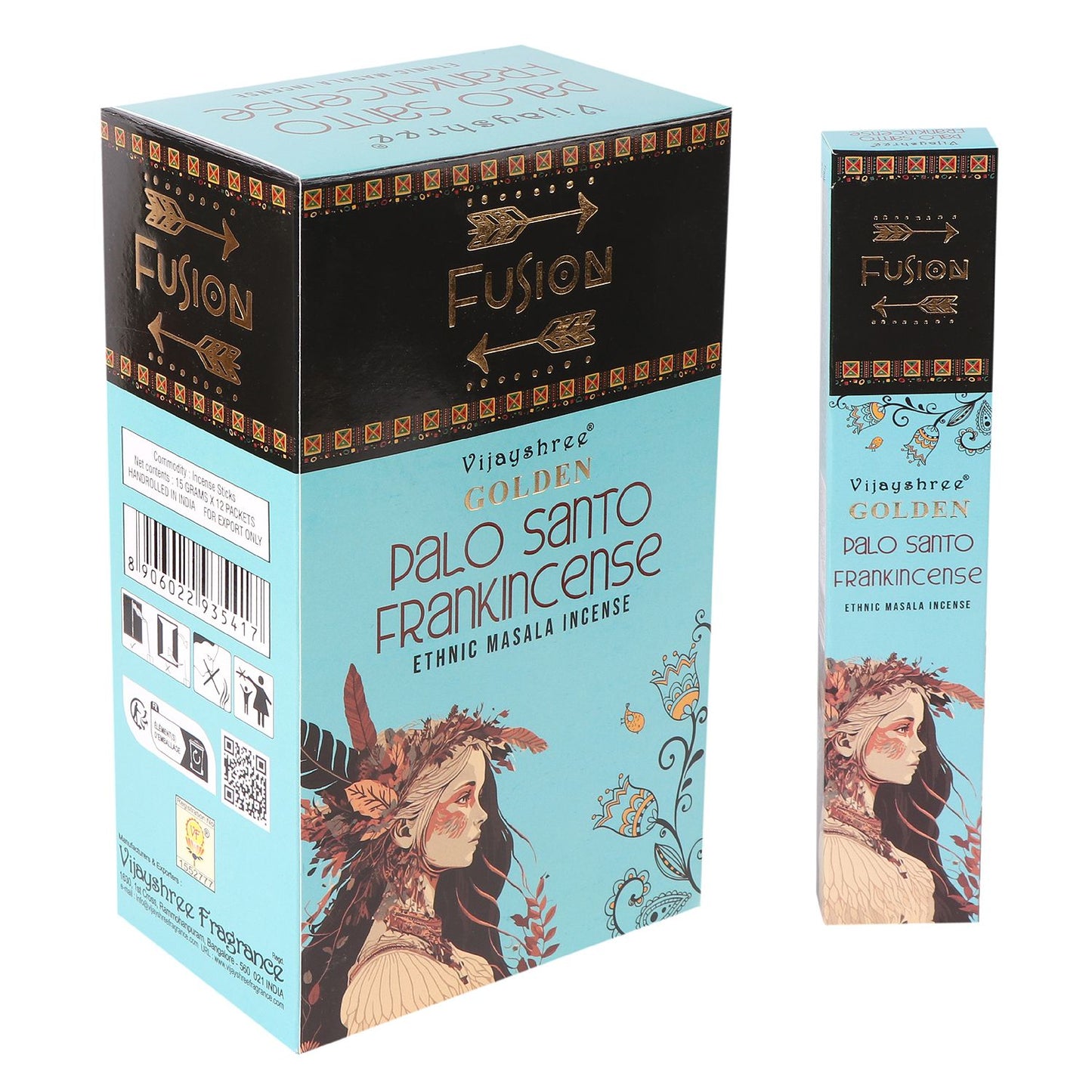 Vijayshree Golden Masala Incense – Palo Santo Fusion: Frankincense