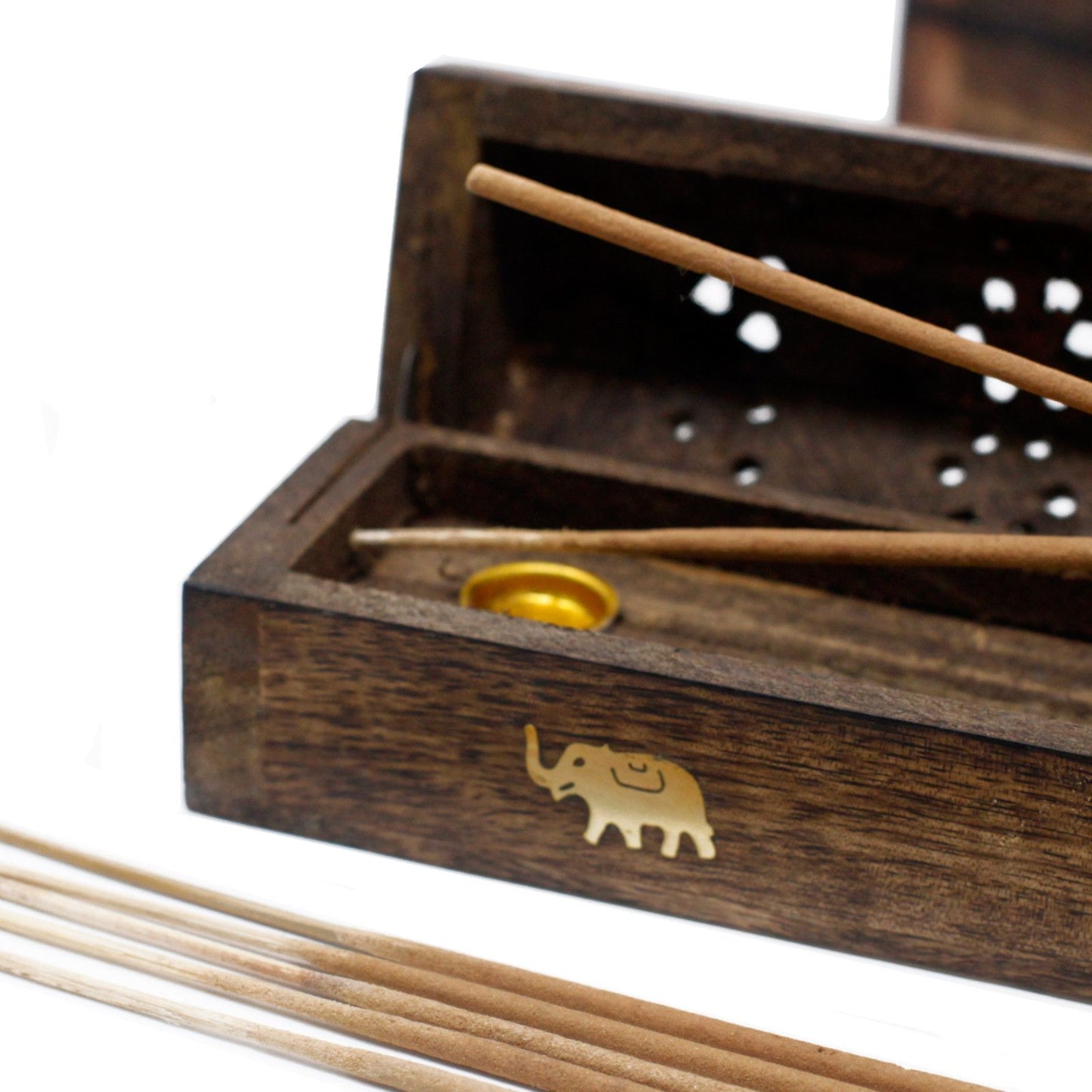 Mango Wood Smoke Box Incense Burner – Handcrafted from India