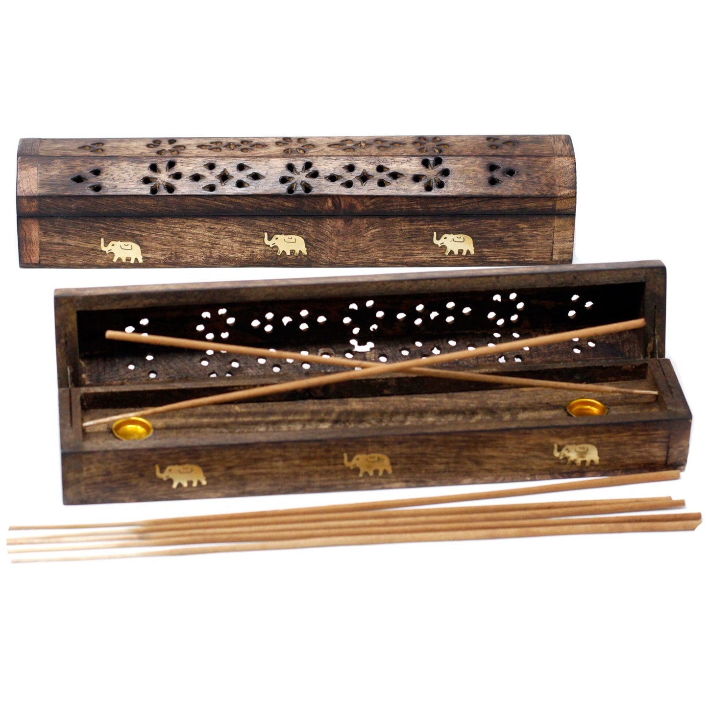Mango Wood Smoke Box Incense Burner – Handcrafted from India