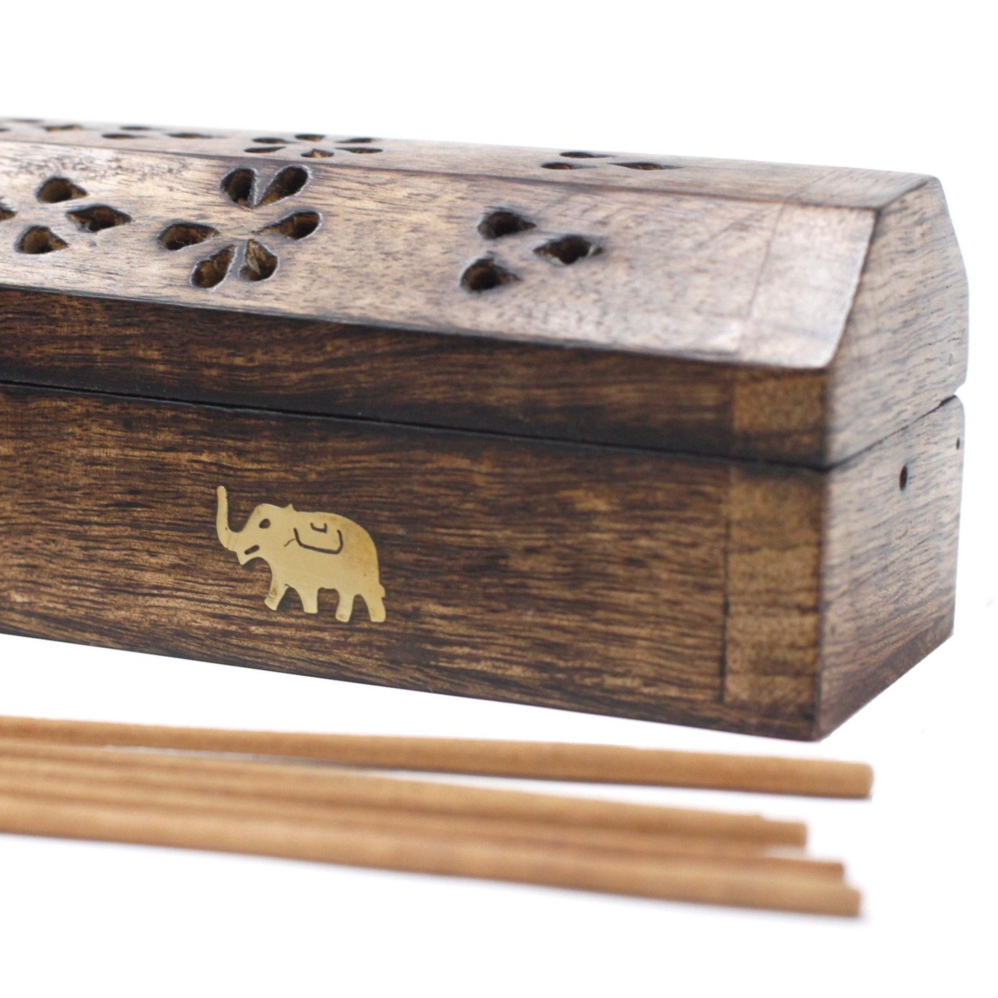 Mango Wood Smoke Box Incense Burner – Handcrafted from India