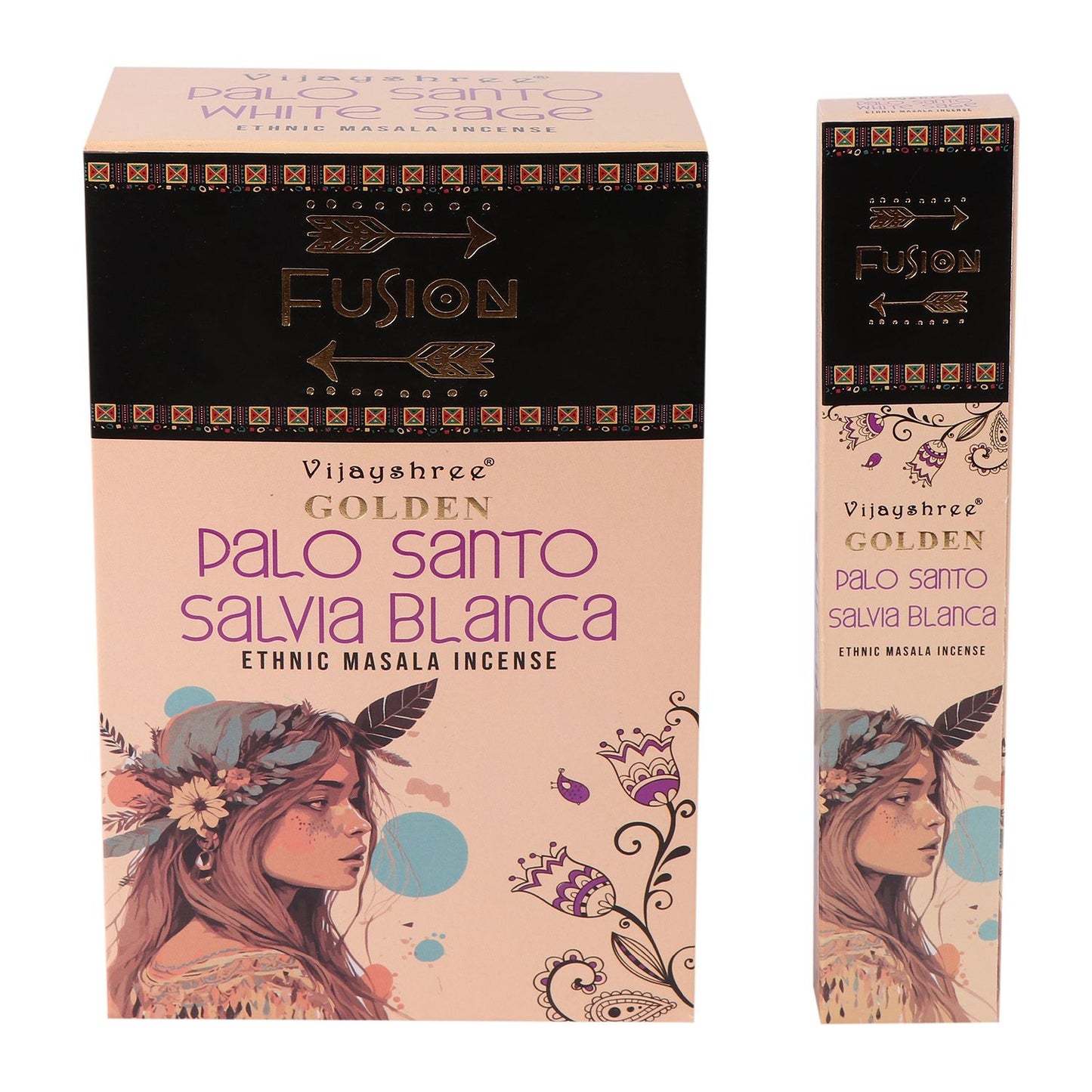 Vijayshree Golden Masala Incense – Palo Santo Fusion: White Sage
