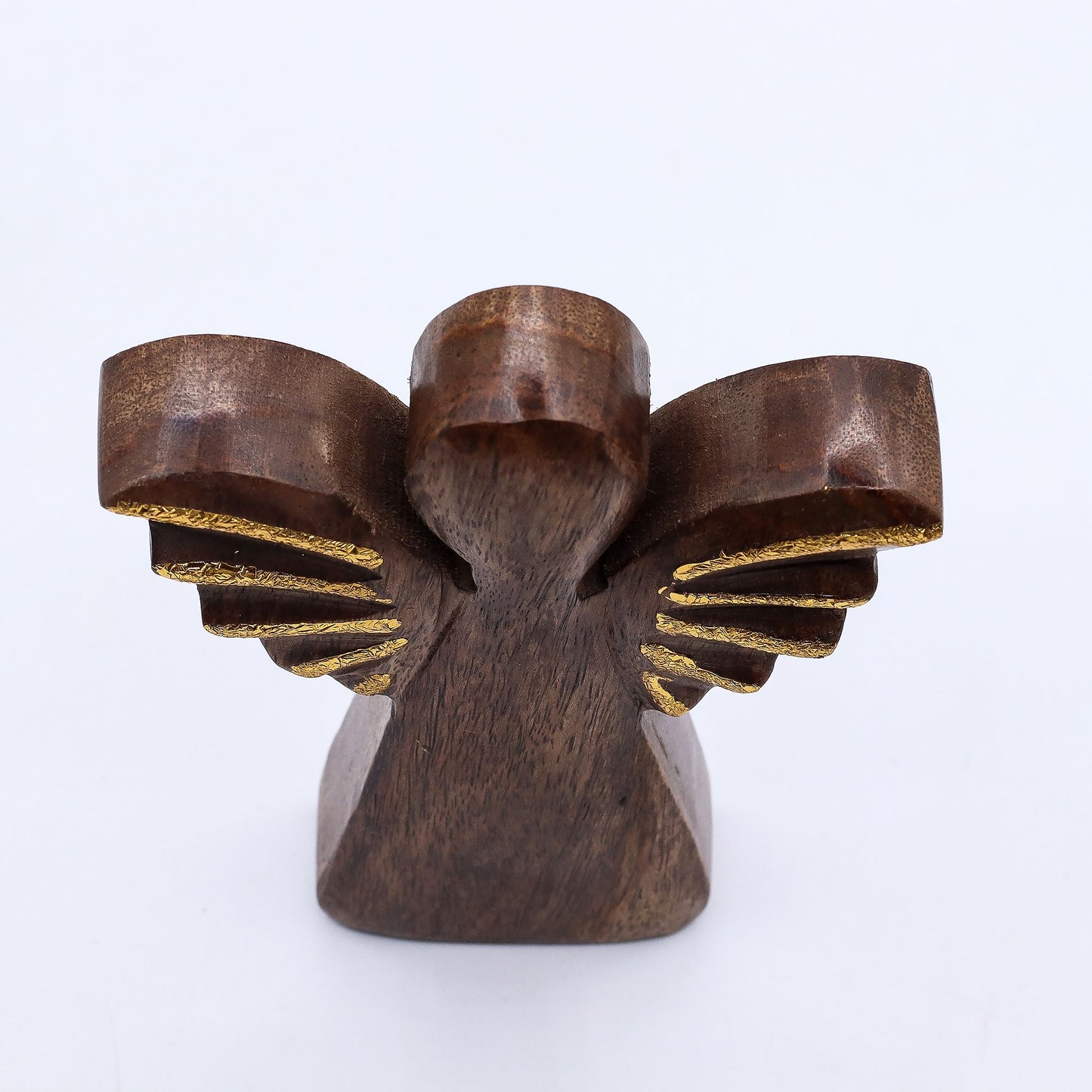 Medium Mango Wood Angel – Gold Decor