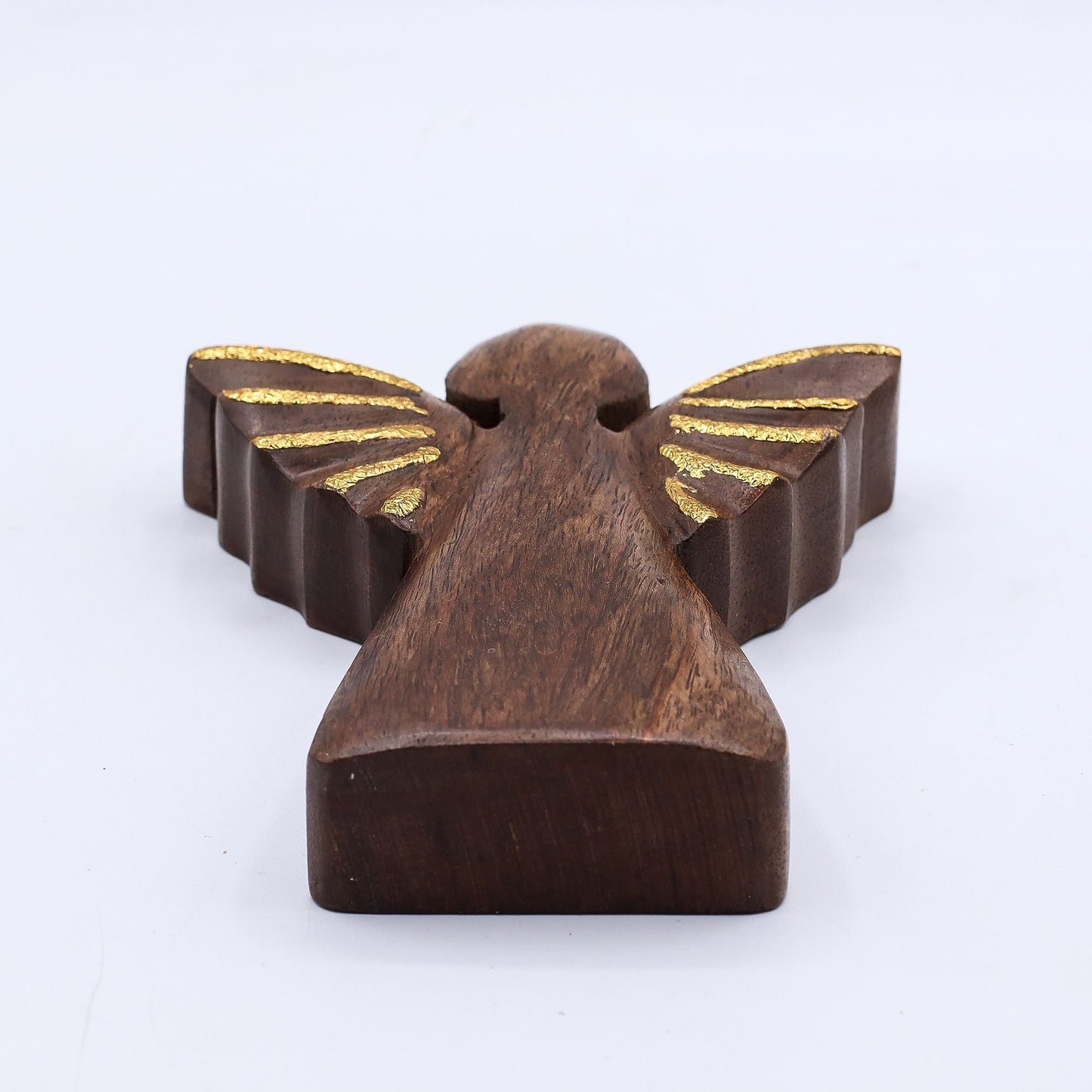 Medium Mango Wood Angel – Gold Decor