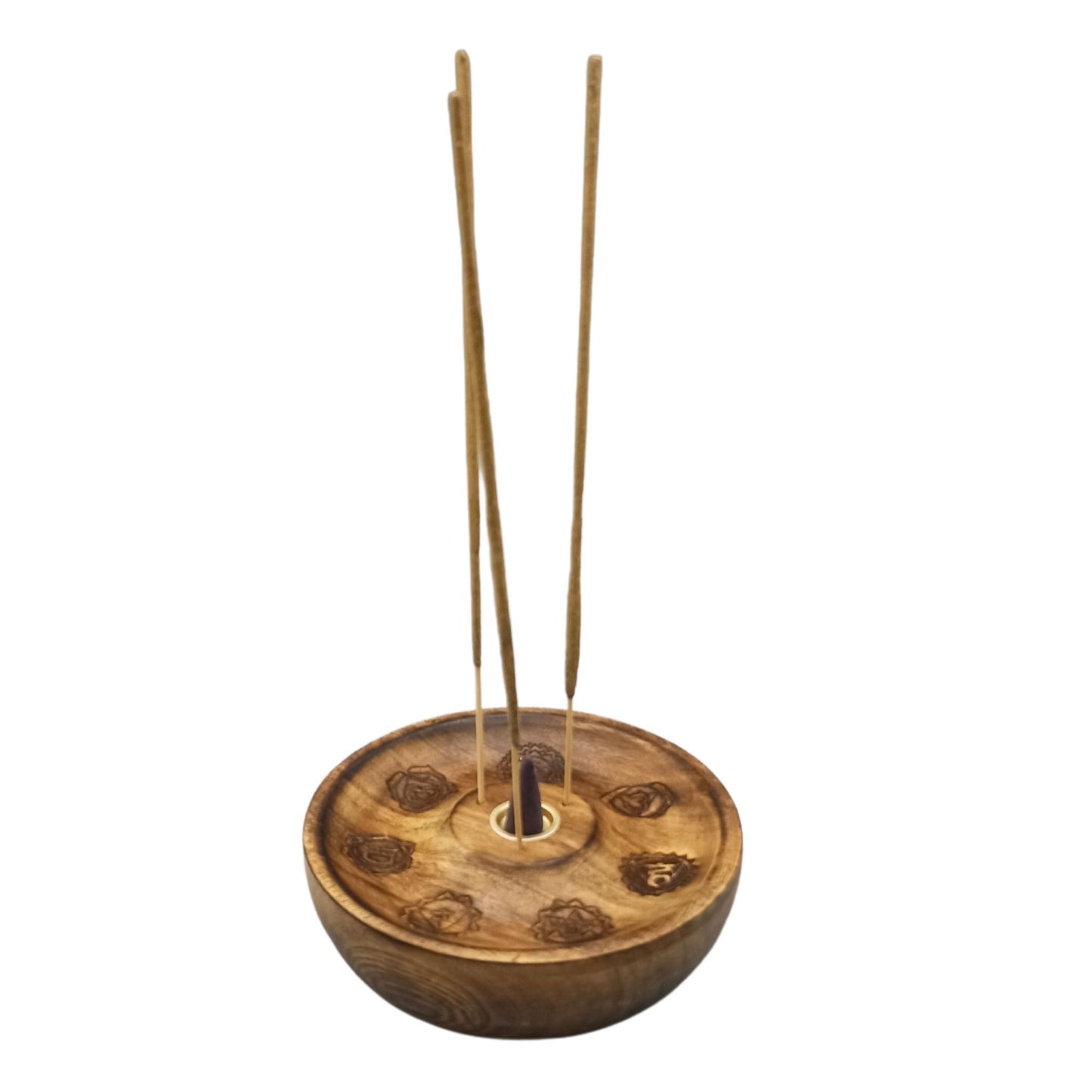 Incense Stick & Cone Burner Disc – 7 Chakra Energy Design