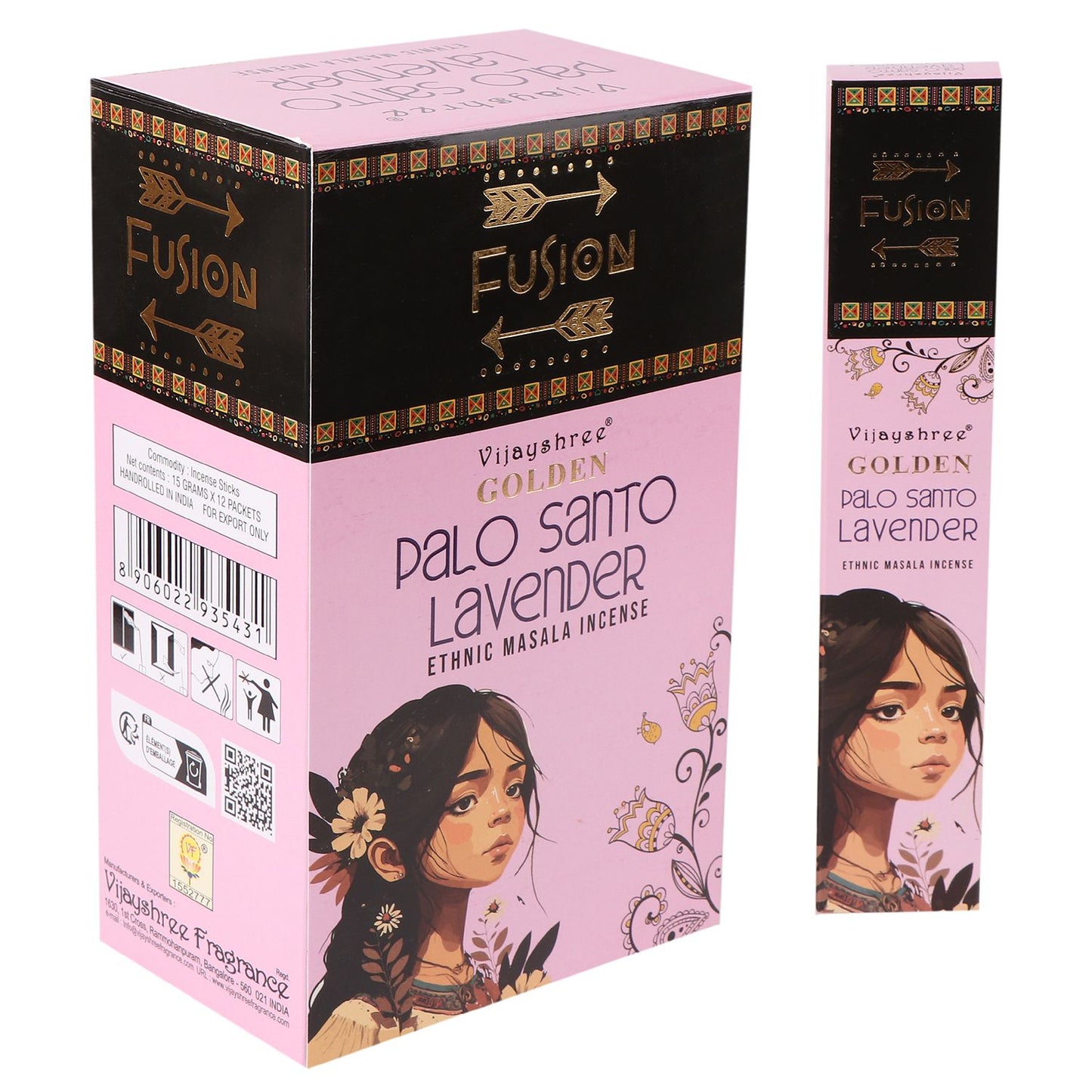 Vijayshree Golden Masala Incense – Palo Santo Fusion: Lavender