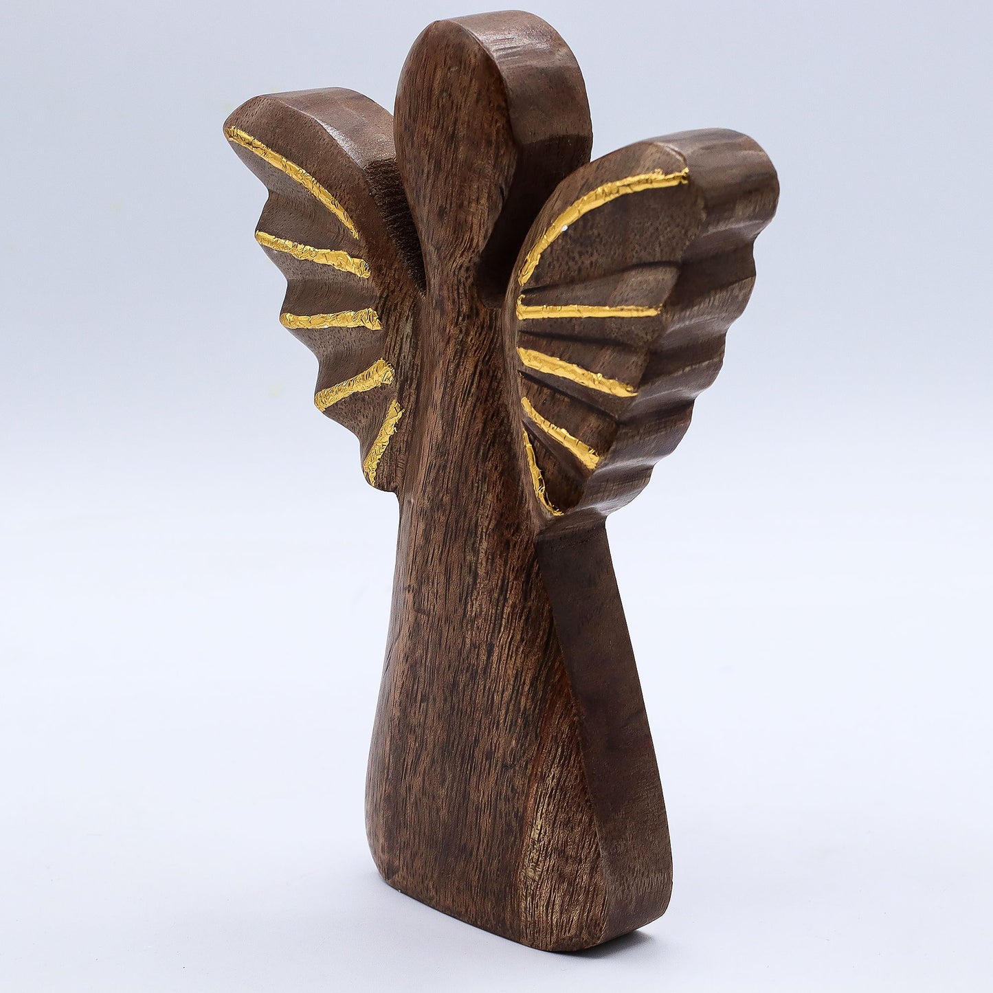 Large Mango Wood Angel – Gold Decor