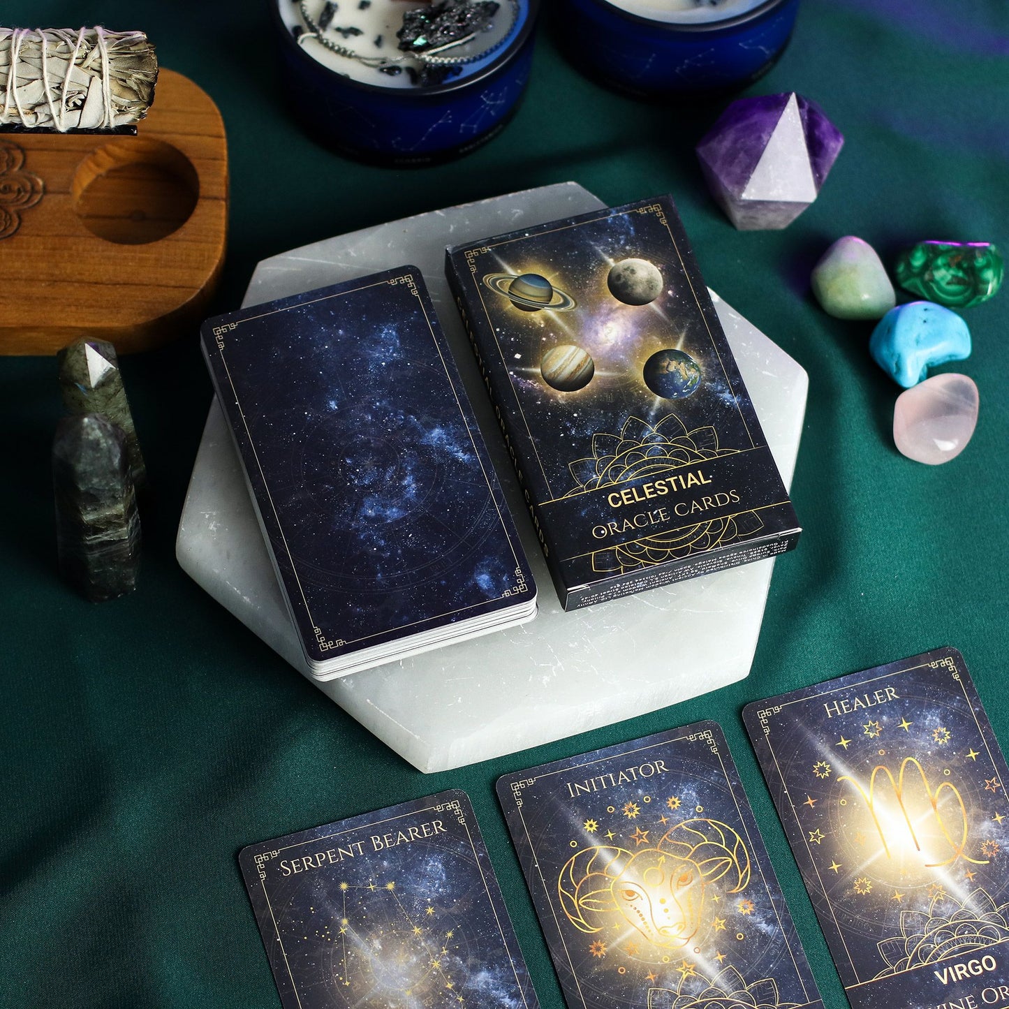 Celestial Energy Atlas Oracle Cards – 40-Card Cosmic Astrology Deck