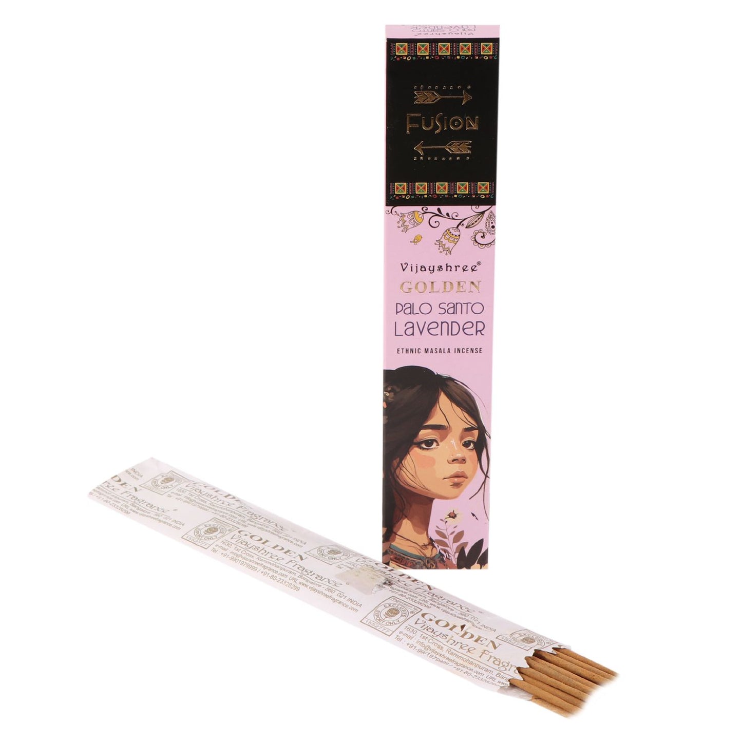 Vijayshree Golden Masala Incense – Palo Santo Fusion: Lavender